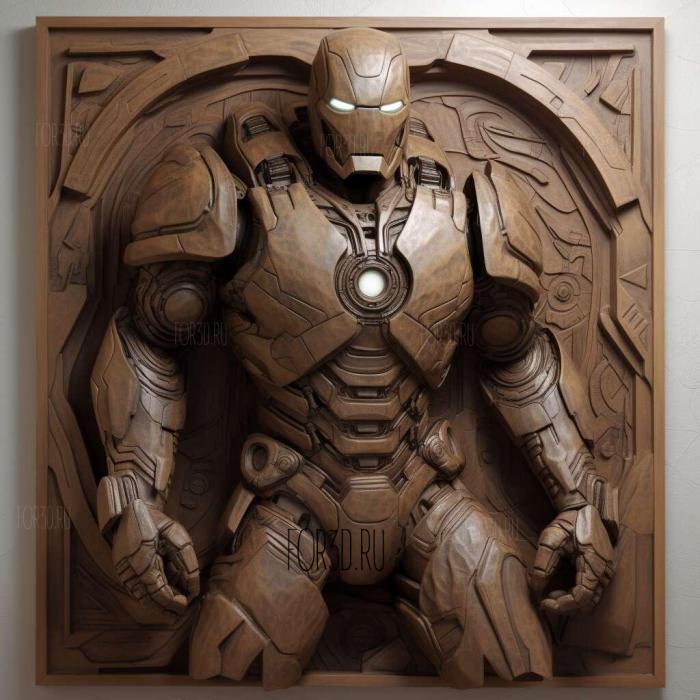 Iron Man 3 4 stl model for CNC